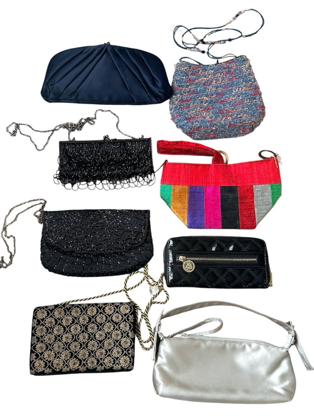 VINTAGE EVENING BAGS & CLUTCHES — LOT OF 8